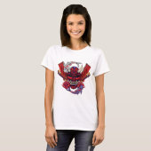 Kabuki Oni Mask und Koi Fish T-Shirt (Vorne ganz)