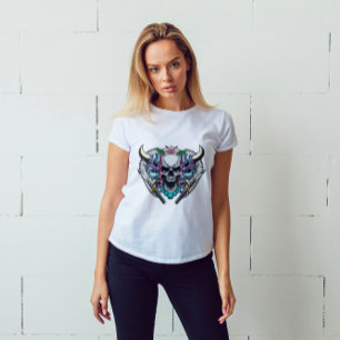 Kabuki Oni Maske und Skull T-Shirt