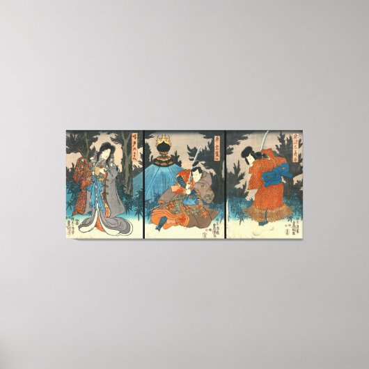 Kabuki Samurai 1847 Leinwanddruck (Vorderseite)