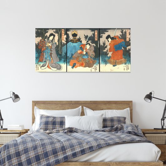 Kabuki Samurai 1847 Leinwanddruck (Insitu (Schlafzimmer))