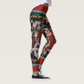 Kabuki Samurai-Krieger Woodblock Leggings (Rechts)