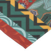 Kabuki Samurai-Krieger Woodblock Tischdecke (Schrägansicht)