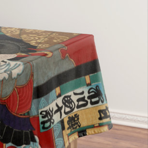 Kabuki Samurai-Krieger Woodblock Tischdecke