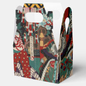 Kabuki Samurai Warriors Woodblock Geschenkschachtel (Geöffnet)