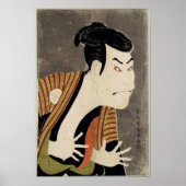 Kabuki Schauspieler Ōtani Oniji wie Yakko Edobei W Poster (Vorne)