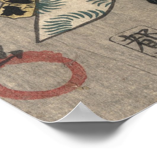 Kabuki Schauspieler Triptych 1847 Links Poster (Ecke)