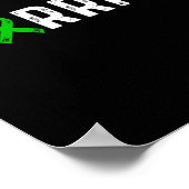 Kabuki-Syndrom Warrior Awareness Green Ribbon Kid Poster (Ecke)