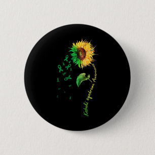 Kabuki Syndrome Awareness Sunflower Down Syndrome Button