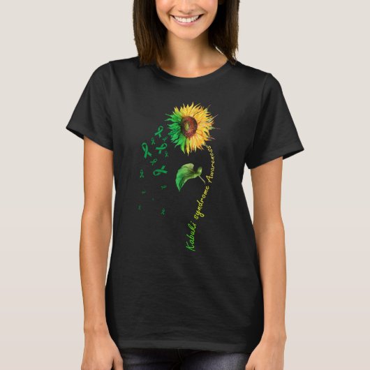 Kabuki Syndrome Awareness Sunflower Down Syndrome T-Shirt (Vorderseite)