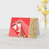 Kabuki Typ Happy Valentine's Day Card Karte (Gelbe Blume)