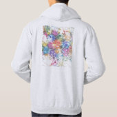 Kabul Afghanistan City Map Hoodie (Rückseite)