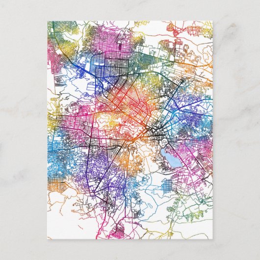 Kabul Afghanistan City Map Postkarte (Vorderseite)