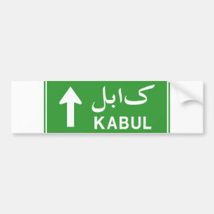 Kabul, Afghanistan Highway Traffic Street Sign Autoaufkleber