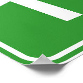 Kabul, Afghanistan Highway Traffic Street Sign Poster (Ecke)