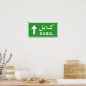 Kabul, Afghanistan Highway Traffic Street Sign Poster (Küche)