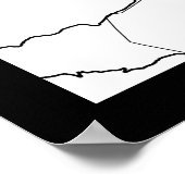 Kabul Afghanistan Karte Poster (Ecke)
