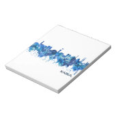 Kabul Afghanistan Skyline Blue Notizblock (Rotiert)