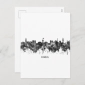 Kabul Afghanistan Skyline BW Feiertagspostkarte (Vorne/Hinten)