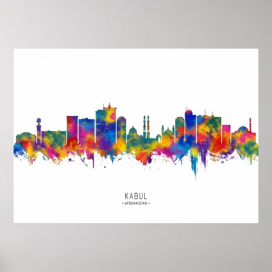 Kabul Afghanistan Skyline Poster (Vorne)
