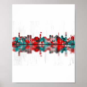 Kabul Afghanistan Skyline Poster