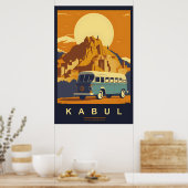 Kabul, Afghanistan Vintage Travel Poster (Küche)