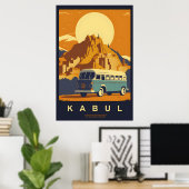 Kabul, Afghanistan Vintage Travel Poster (Heimbüro)