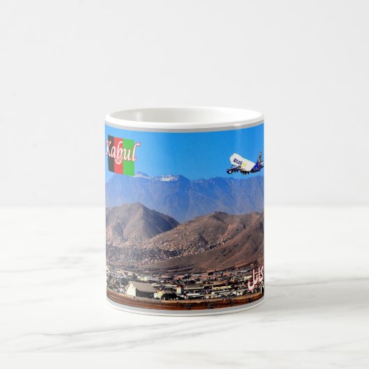 Kabul - Airport Magnet Kaffeetasse (Mittel)