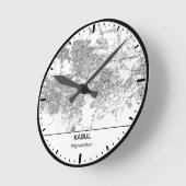 Kabul Clock City Line Art Runde Wanduhr (Winkel)