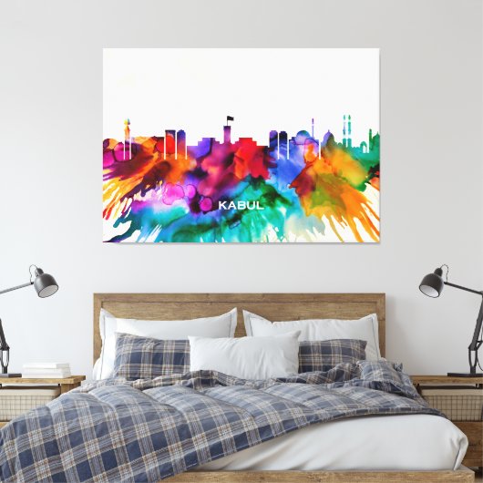 Kabul Skyline Leinwanddruck (Insitu (Schlafzimmer))
