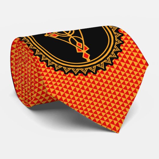 KABYLE-AMAZIGH-MOTIV KRAWATTE (Gerollt)