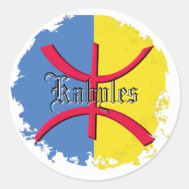 Kabylia Flagge beunruhigt ringsum Aufkleber