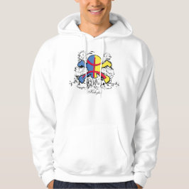 Kabylia Flagge Schädel u. gekreuzte Knochen - Hoodie
