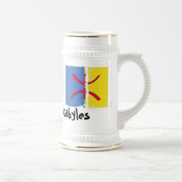 Kabylia Flagge schmutziger 3 Kasten Stein Bierglas