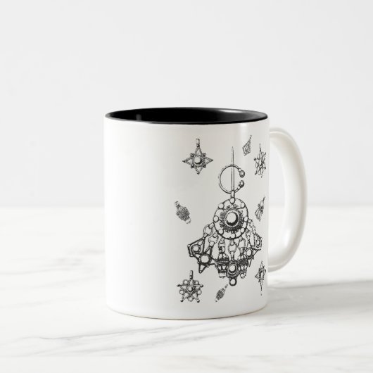 Kabylschmuck Zweifarbige Tasse (VorderseiteRechts)