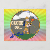 KACHE AN! GEOCACHING GRANNY GRAY HAIR POSTKARTE (Vorderseite)