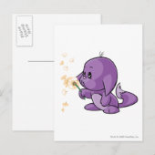 Kacheek Lila Postkarte (Vorne/Hinten)