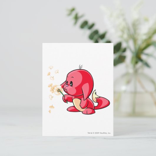 Kacheek Red Postkarte (Stehend Vorderseite)