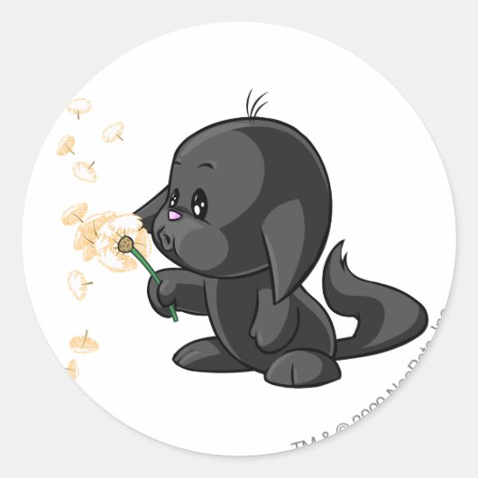 Kacheek Schatten Runder Aufkleber (Vorderseite)