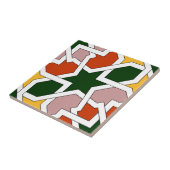 Kachel 01 der morisken grünen und rote Geometrie (Seite)