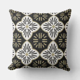 Kachel casablanca Grafik in schwarz-weiß Muster Kissen
