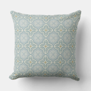Kachel casablanca Grafik in staubigem Blau-Muster Kissen