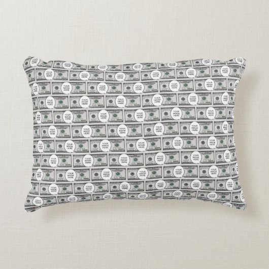 Kachel Design mit Ihrem Bild auf 100-Dollar-Bilder Dekokissen (Vorderseite)