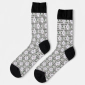 Kachel-Design mit Ihrem Bild auf 100-Dollar-Bilder Socken (Linkes Detail)