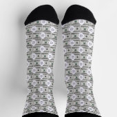 Kachel-Design mit Ihrem Bild auf 100-Dollar-Bilder Socken (Oben)