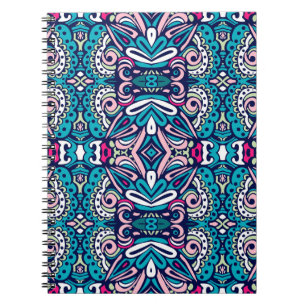 Kachel-Ethno-Muster. Abstrakte geometrische Mosaik Notizblock