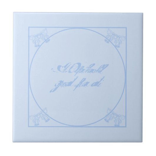 Kachel Fliesen Bayrisch Bayerisch Bairisch (Vorderseite)