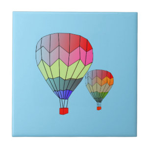 Kachel - Gestreifte Heißluftballons