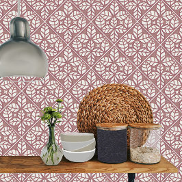 Kachelboden, Rose Rot und Weiß Fliese