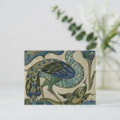 Kacheldesign von Heron und Fisch, von Walter Crane Postkarte (Stehend Vorderseite)