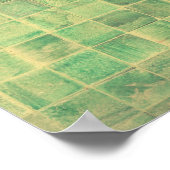 Kachelhintergrund Badezimmer Poster (Ecke)